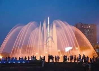 Square Dry Floor Music Fountain