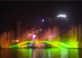 صانع النافورة 24 Dishui Lake water screen projection