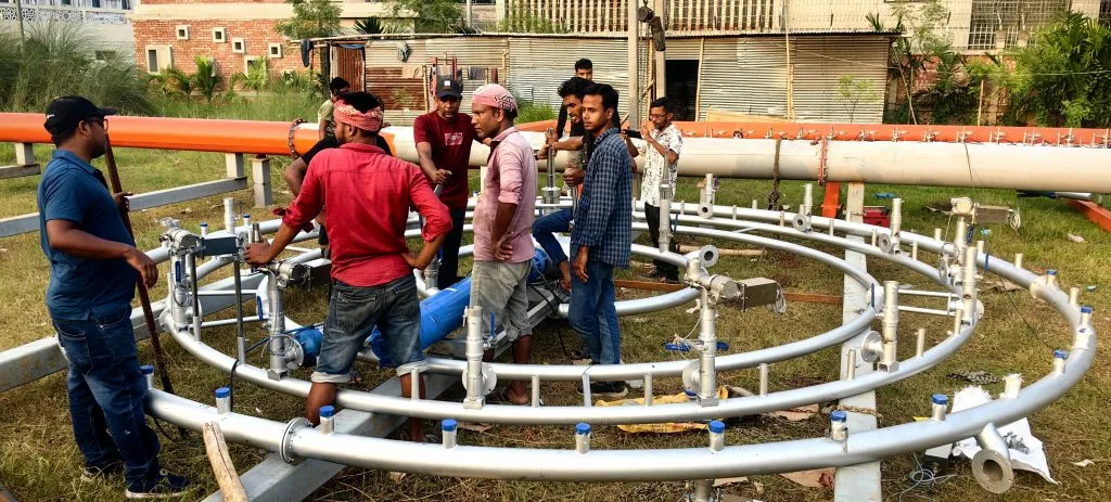 fountain installation