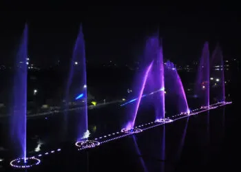 Hyderabad 180M floating fountain