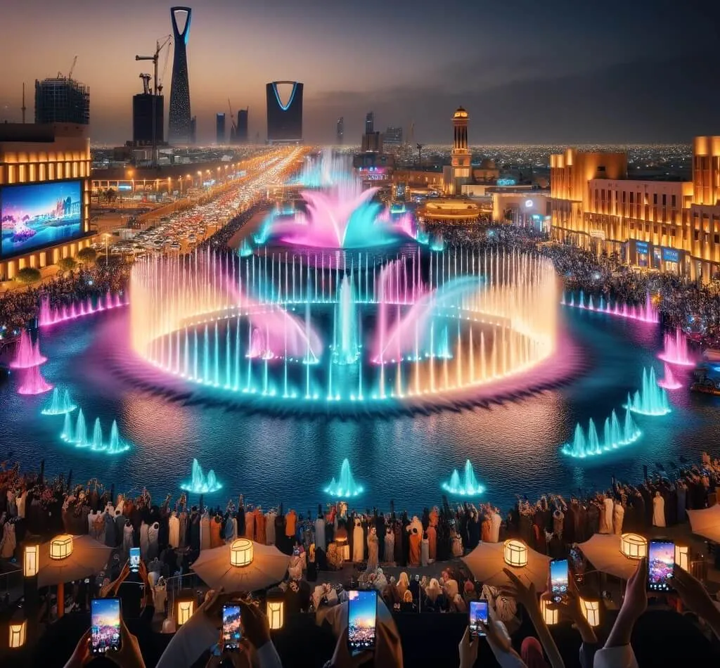 Riyadh Music Fountain نافورة الرياض الموسيقية