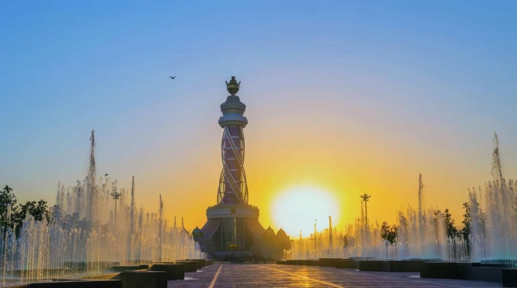 مشروع إنشاء نافورة موسيقية في طاجيكستان 1 music fountain project