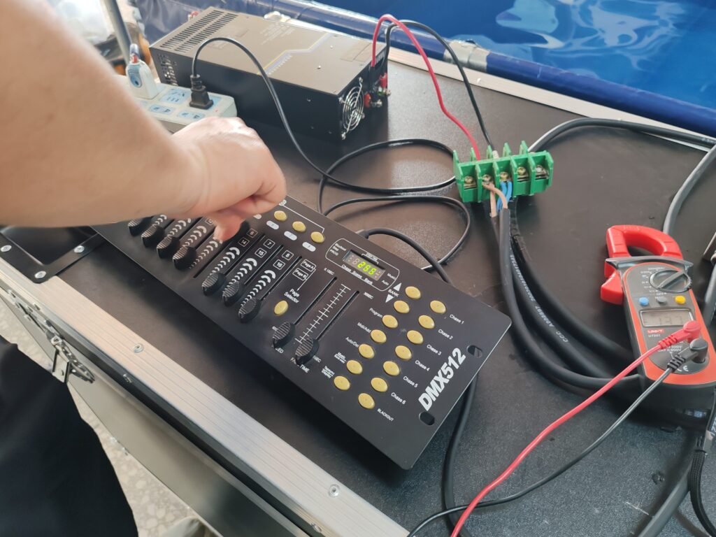 sistema de controle de fonte dançante