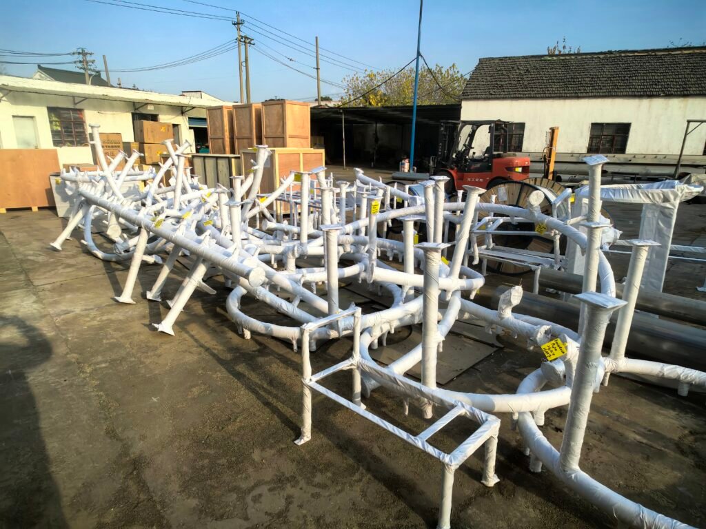 Musical fountain equipment packed for India shipment